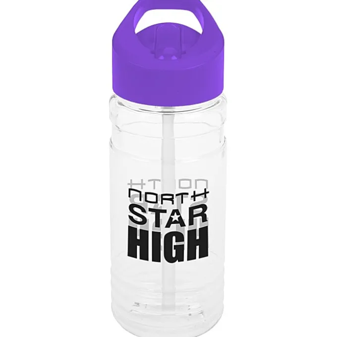 Clear Impact Line Up Bottle with Flip Straw Lid - 20 oz