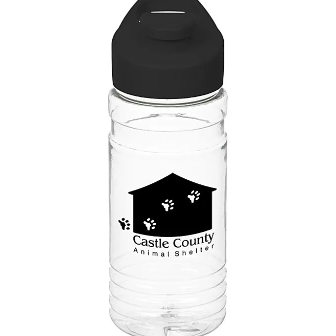 Clear Impact Line Up Bottle with Flip Carry Lid - 20 oz