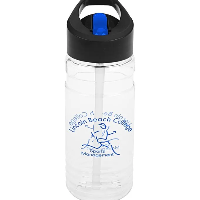 Clear Impact Line Up Bottle with Two-Tone Flip Straw Lid - 20 oz