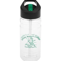 Clear Impact Line Up Bottle with Two-Tone Flip Straw Lid - 20 oz