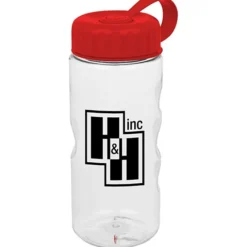 Clear Impact Mini Mountain Bottle with Tethered Lid - 22 oz
