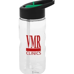 Clear Impact Mini Mountain Bottle with Two-Tone Flip Straw Lid - 22 oz