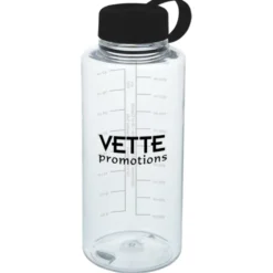 Clear Impact Mountain Bottle with Tethered Lid - 36 oz