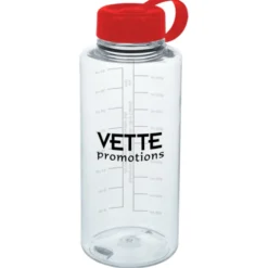 Clear Impact Mountain Bottle with Tethered Lid - 36 oz