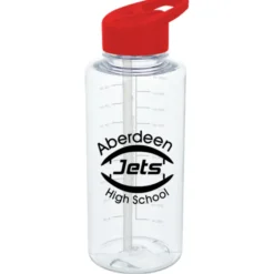 Clear Impact Mountain Bottle with Flip Straw Lid - 36 oz