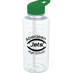Clear Impact Mountain Bottle with Flip Straw Lid - 36 oz