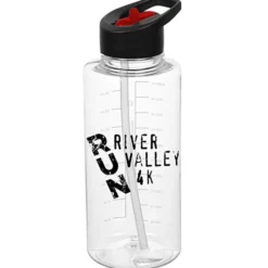 Clear Impact Mountain Bottle with Two-Tone Flip Straw Lid - 36 oz