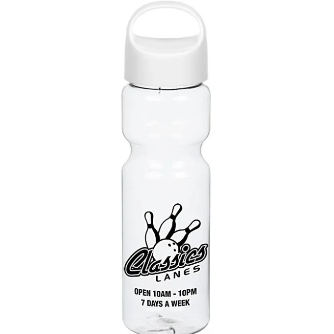 Clear Impact Olympian Bottle with Oval Crest Lid - 28 oz