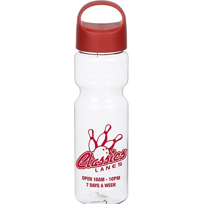 Clear Impact Olympian Bottle with Oval Crest Lid - 28 oz