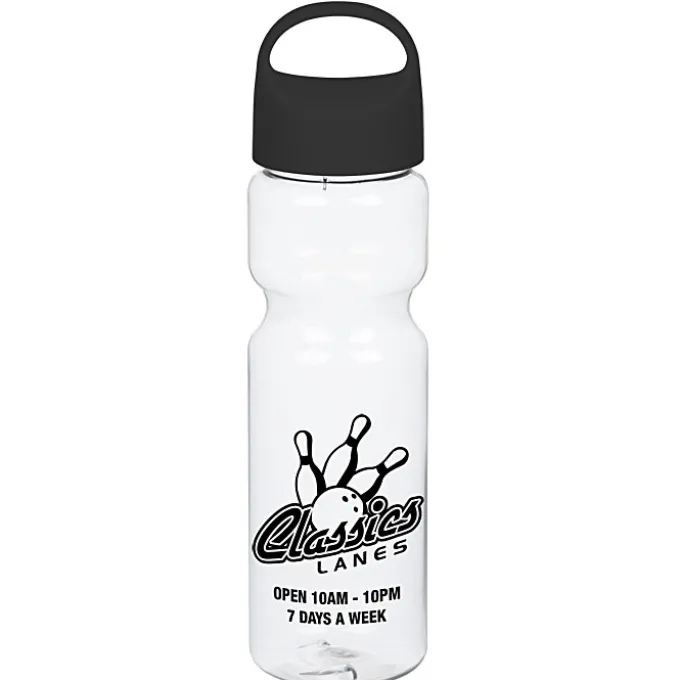 Clear Impact Olympian Bottle with Oval Crest Lid - 28 oz