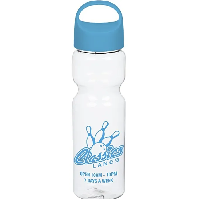 Clear Impact Olympian Bottle with Oval Crest Lid - 28 oz