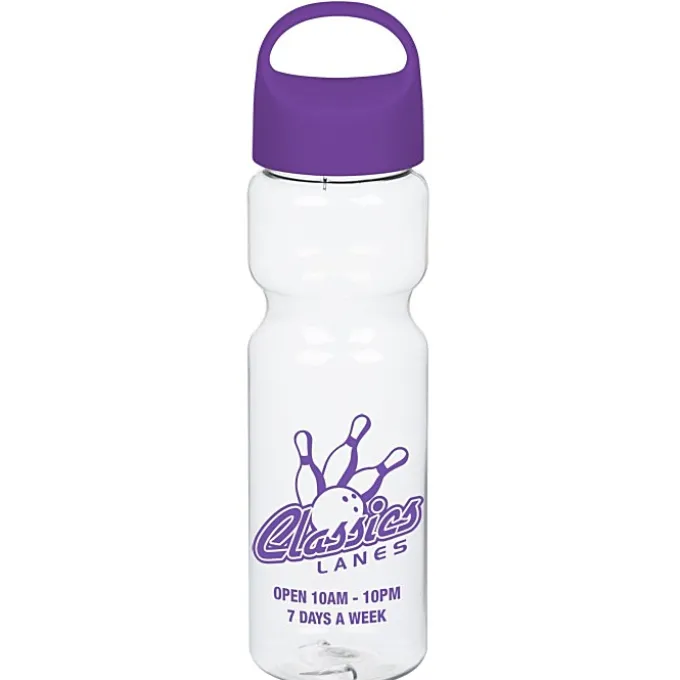 Clear Impact Olympian Bottle with Oval Crest Lid - 28 oz