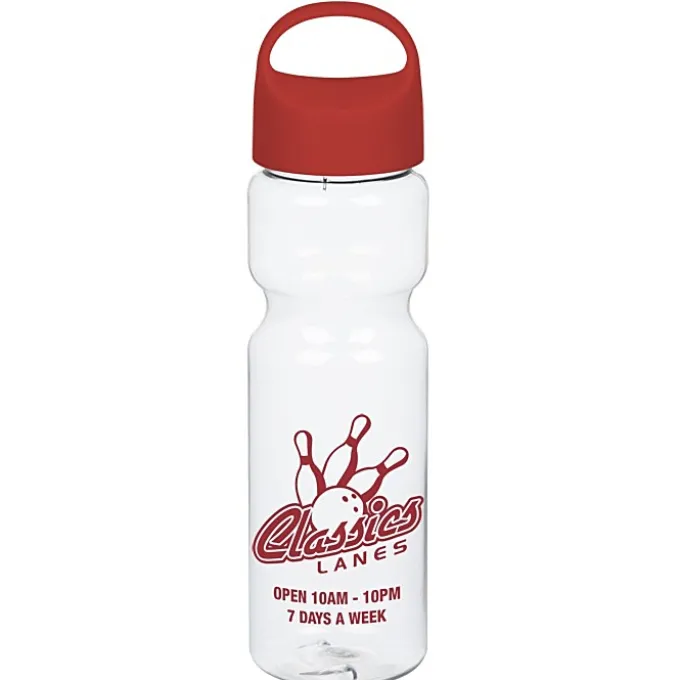 Clear Impact Olympian Bottle with Oval Crest Lid - 28 oz