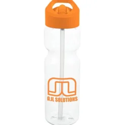 Clear Impact Olympian Bottle with Flip Straw Lid - 28 oz