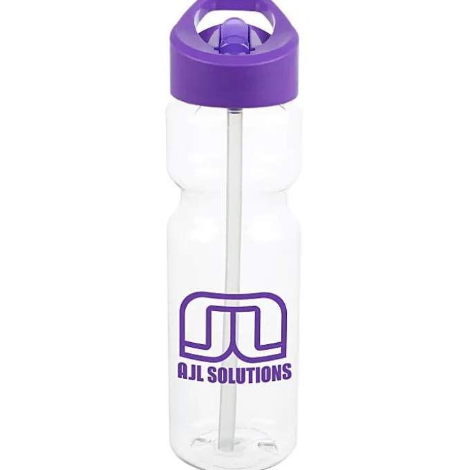 Clear Impact Olympian Bottle with Flip Straw Lid - 28 oz
