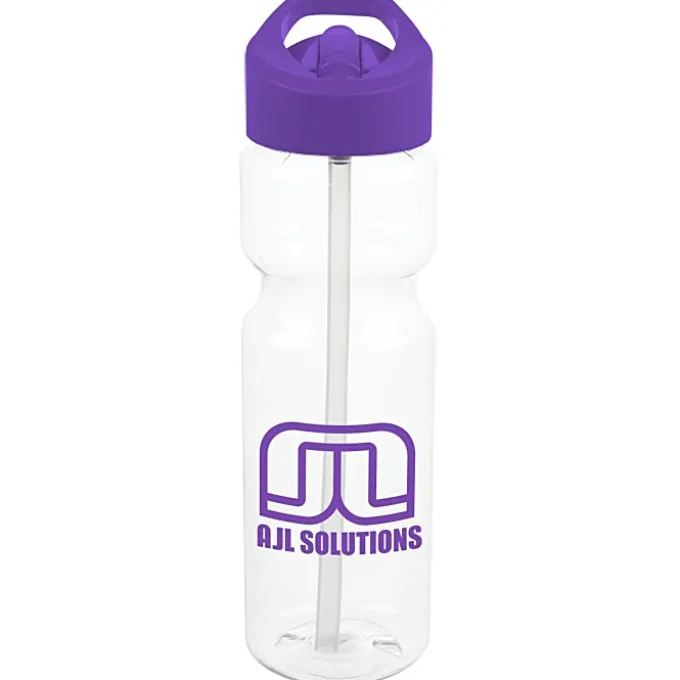 Clear Impact Olympian Bottle with Flip Straw Lid - 28 oz