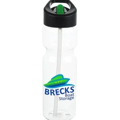 Clear Impact Olympian Bottle with Two-Tone Flip Straw Lid - 28 oz - Full Color