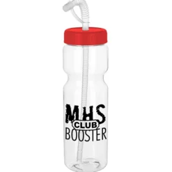 Clear Impact Olympian Bottle with Straw Lid - 28 oz