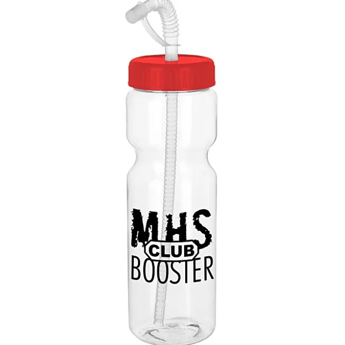 Clear Impact Olympian Bottle with Straw Lid - 28 oz