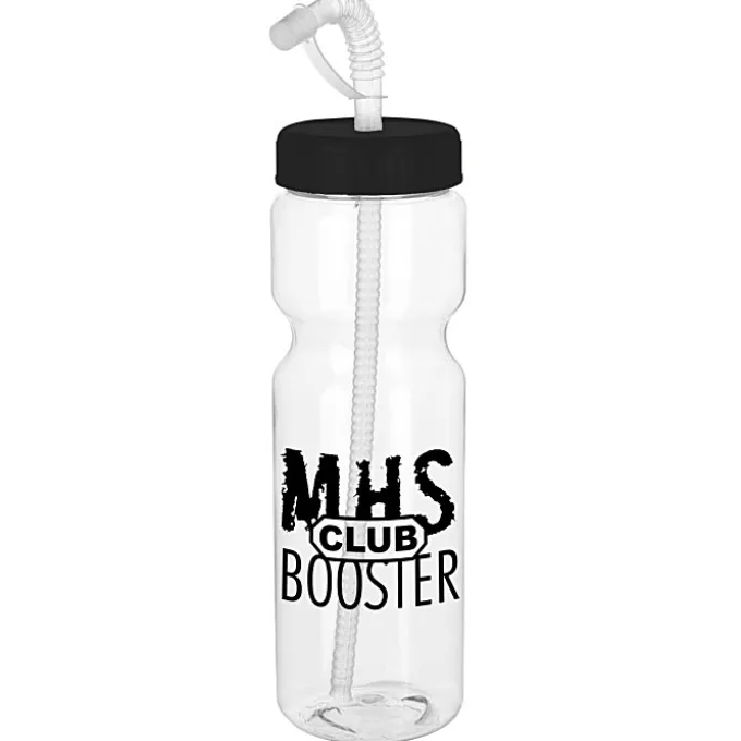 Clear Impact Olympian Bottle with Straw Lid - 28 oz