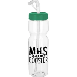 Clear Impact Olympian Bottle with Straw Lid - 28 oz