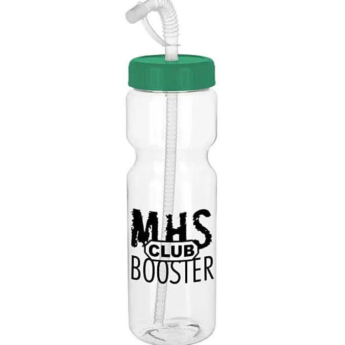 Clear Impact Olympian Bottle with Straw Lid - 28 oz