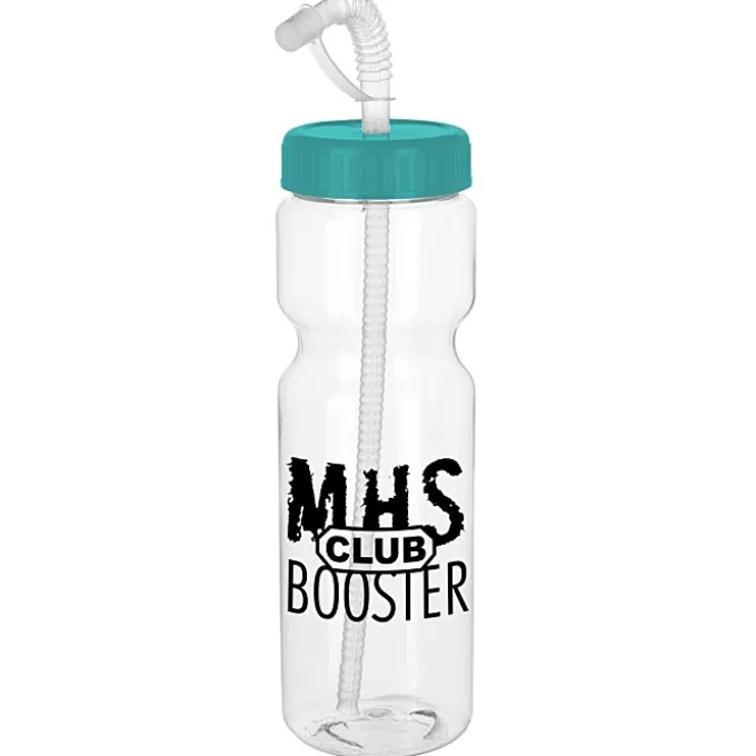 Clear Impact Olympian Bottle with Straw Lid - 28 oz