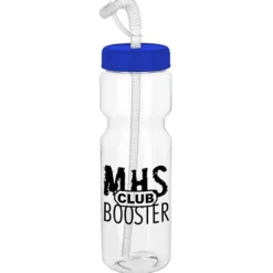 Clear Impact Olympian Bottle with Straw Lid - 28 oz