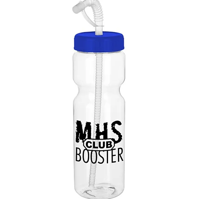 Clear Impact Olympian Bottle with Straw Lid - 28 oz