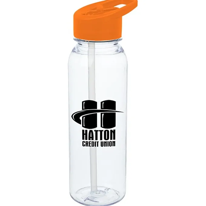 Clear Impact Outdoor Bottle with Flip Straw Lid - 24 oz