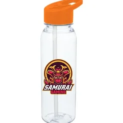 Clear Impact Outdoor Bottle with Flip Straw Lid - 24 oz - Full Color