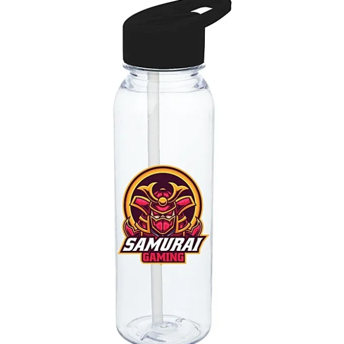 Clear Impact Outdoor Bottle with Flip Straw Lid - 24 oz - Full Color