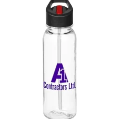 Clear Impact Outdoor Bottle with Two-Tone Flip Straw Lid - 24 oz