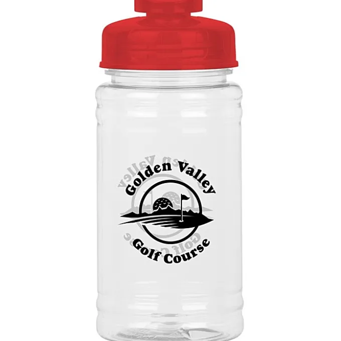 Clear Impact Ring Water Bottle with Flip Drink Lid - 16 oz