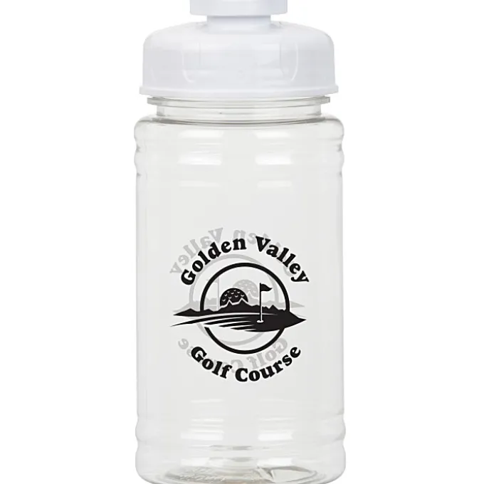 Clear Impact Ring Water Bottle with Flip Drink Lid - 16 oz