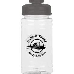 Clear Impact Ring Water Bottle with Flip Drink Lid - 16 oz