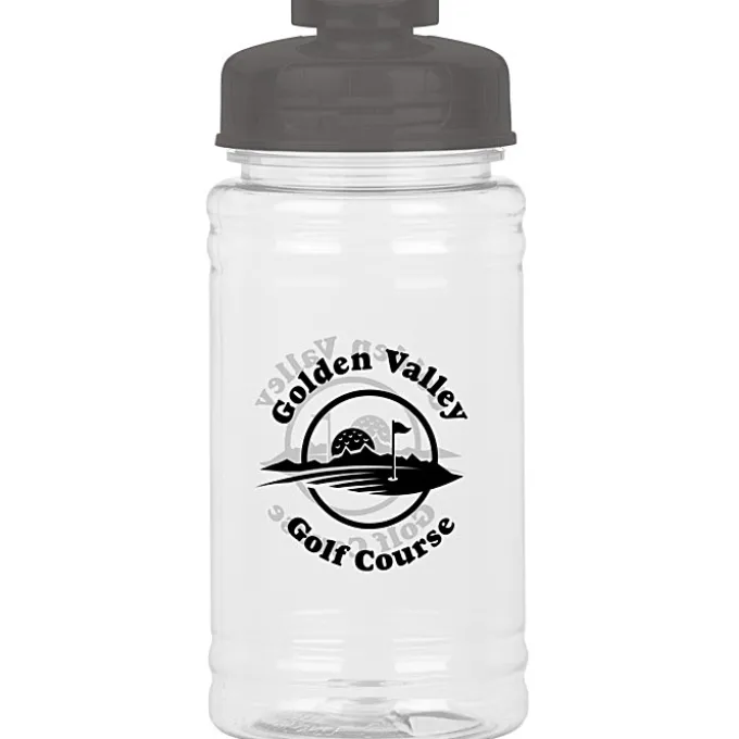 Clear Impact Ring Water Bottle with Flip Drink Lid - 16 oz