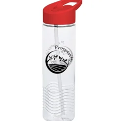 Clear Impact Twist Water Bottle with Flip Straw Lid - 24 oz