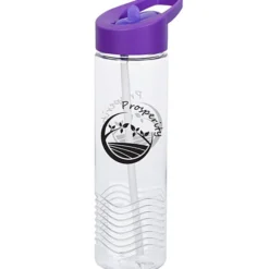 Clear Impact Twist Water Bottle with Flip Straw Lid - 24 oz
