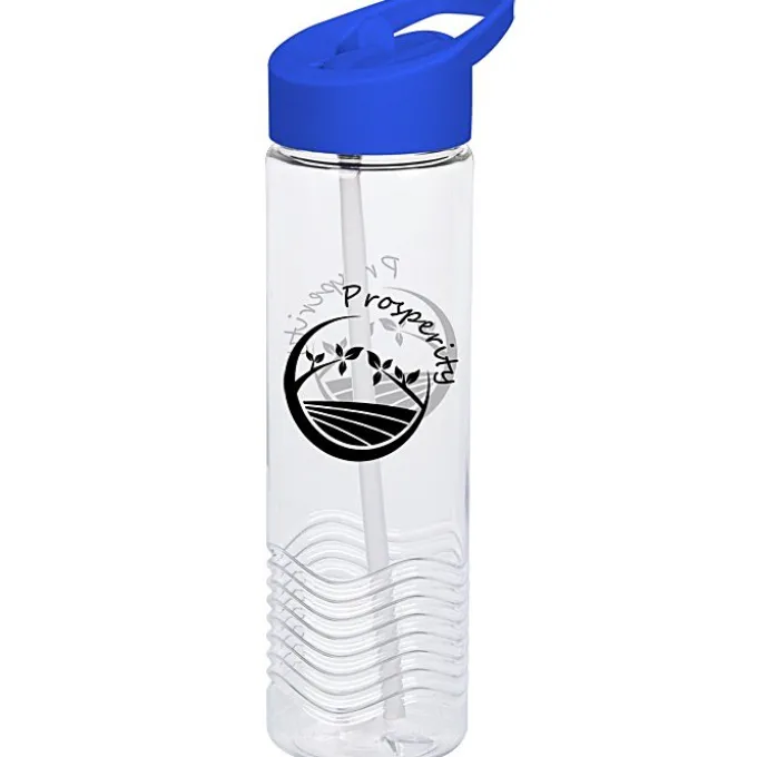 Clear Impact Twist Water Bottle with Flip Straw Lid - 24 oz