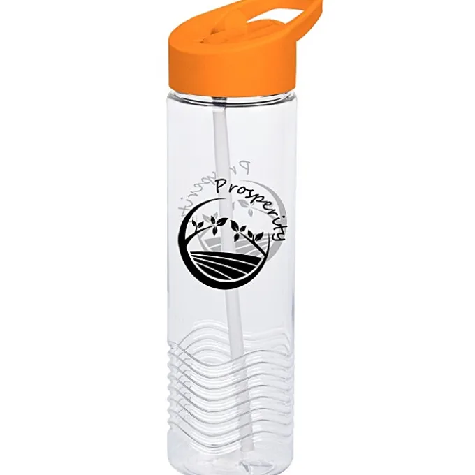 Clear Impact Twist Water Bottle with Flip Straw Lid - 24 oz