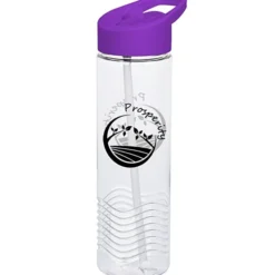 Clear Impact Twist Water Bottle with Flip Straw Lid - 24 oz