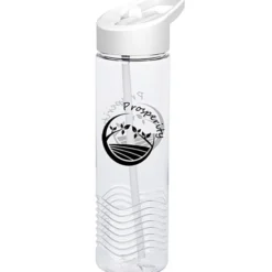 Clear Impact Twist Water Bottle with Flip Straw Lid - 24 oz