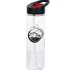 Clear Impact Twist Water Bottle with Two-Tone Flip Straw Lid - 24 oz