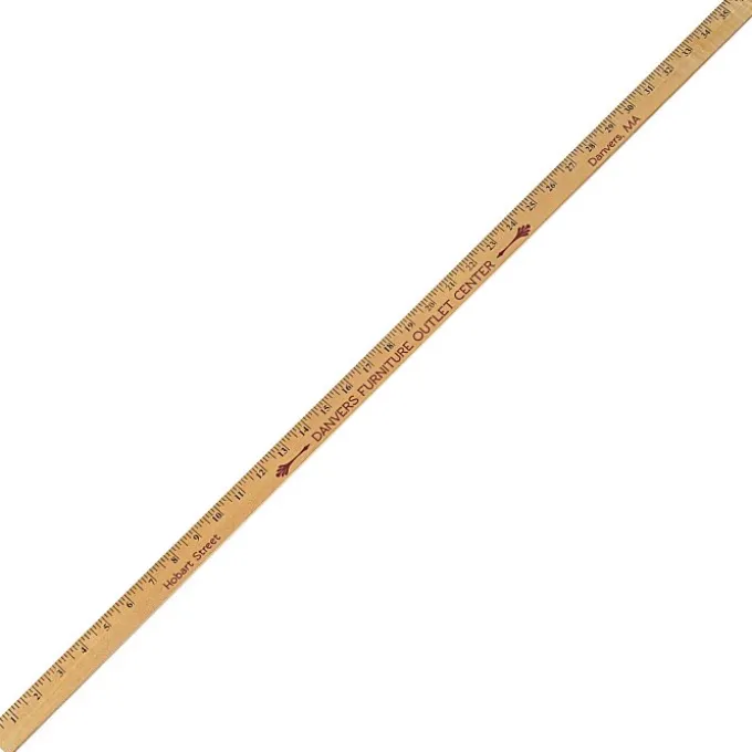 Clear Lacquer Yardstick - 1 1/8 inches x 1/4 inch