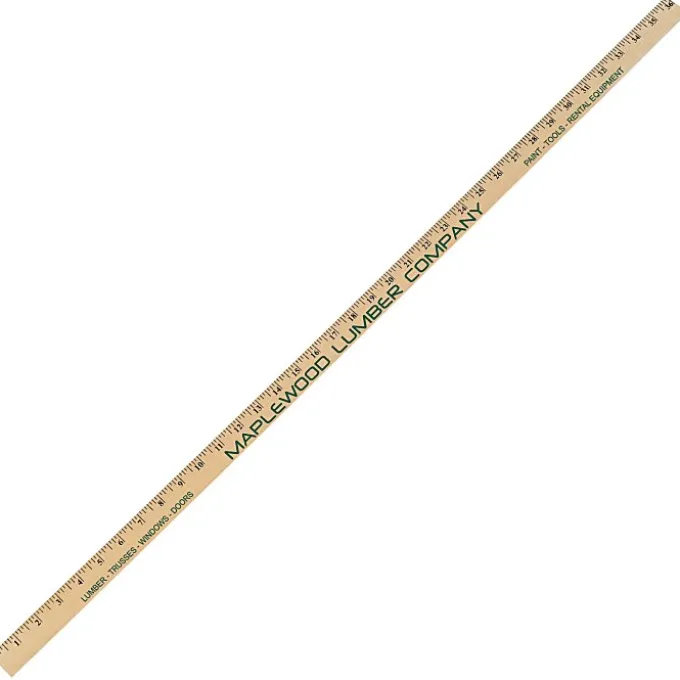Clear Lacquer Yardstick - 1 1/8 inches x 1/8 inch