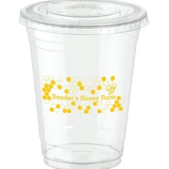 Clear Soft Plastic Cup with Lid - 16 oz