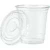 Clear Soft Plastic Cup with Lid - 8 oz
