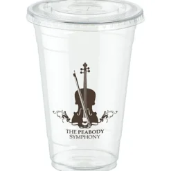 Clear Soft Plastic Cup with Lid - 20 oz