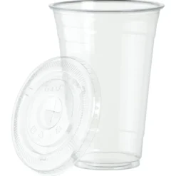 Clear Soft Plastic Cup with Lid - 20 oz